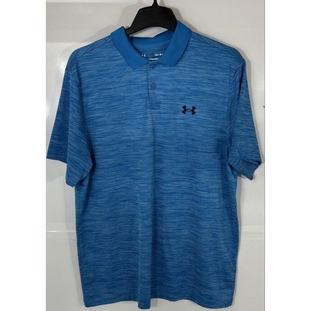 Under Armour The Performance Polo Heathered Turquoise Men's Size Large